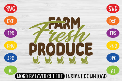 Farm Fresh Produce SVG CUT FILE SVG MStudio 