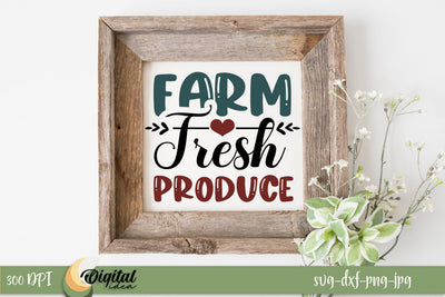 Farm Fresh Produce SVG. Farmhouse SVG. Design Quote SVG SVG Evgenyia Guschina 