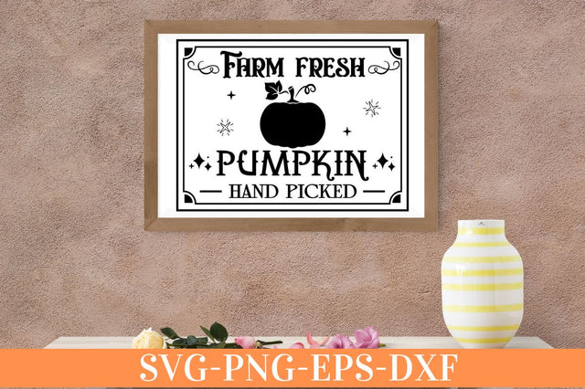 Farm fresh pumpkin hand picked SVG SVG DESIGNISTIC 