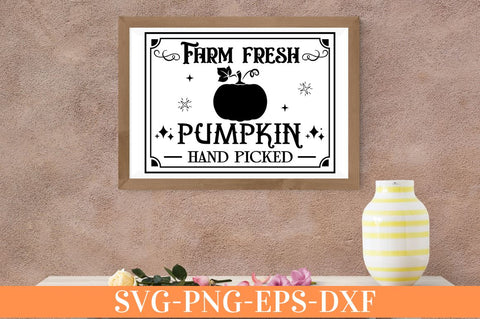 Farm fresh pumpkin hand picked SVG SVG DESIGNISTIC 