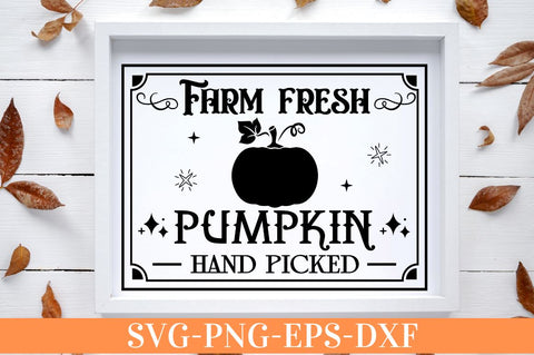 Farm fresh pumpkin hand picked SVG SVG DESIGNISTIC 