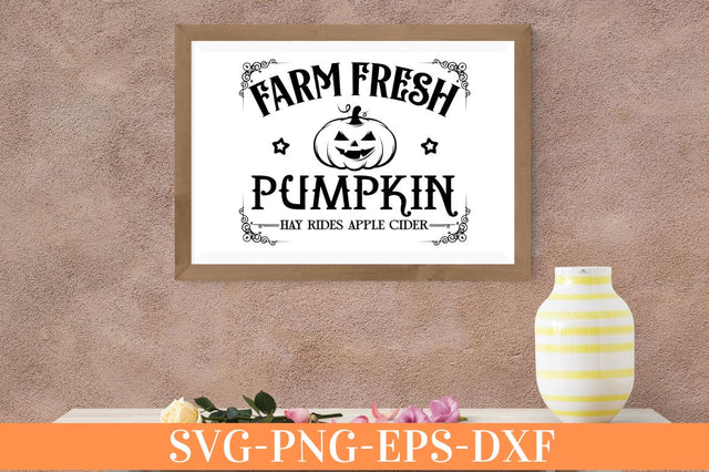 Farm fresh pumpkin hayrides apple cider SVG SVG DESIGNISTIC 