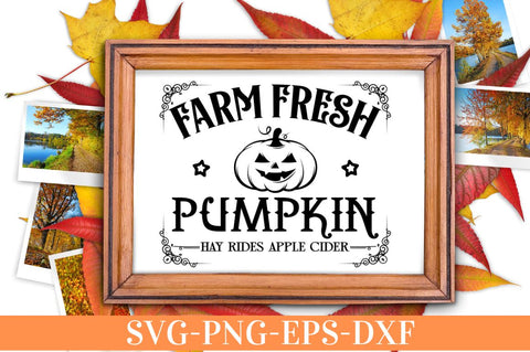 Farm fresh pumpkin hayrides apple cider SVG SVG DESIGNISTIC 