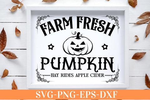 Farm fresh pumpkin hayrides apple cider SVG SVG DESIGNISTIC 