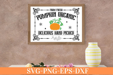 Farm fresh pumpkin organic delicious hand picked SVG SVG DESIGNISTIC 