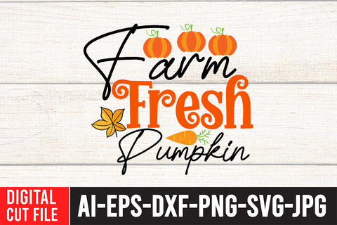 Farm Fresh Pumpkin SVG BlackCatsMedia 