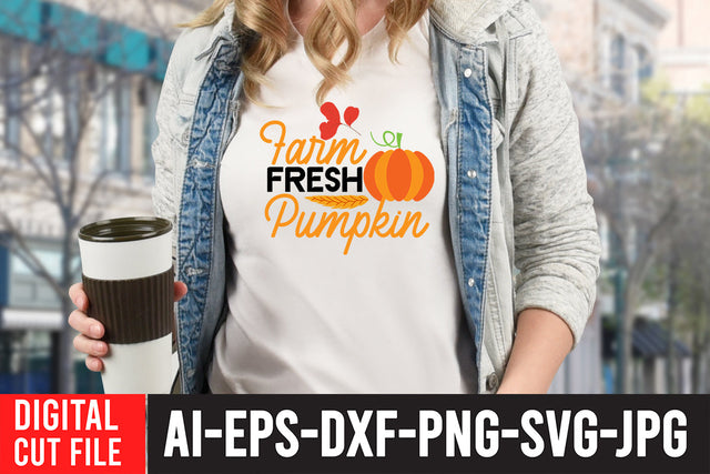 Farm Fresh Pumpkin SVG Design SVG BlackCatsMedia 