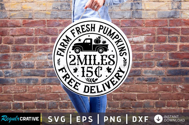 Farm fresh pumpkins 2miles SVG SVG Regulrcrative 