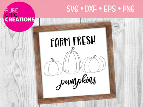 Farm Fresh Pumpkins - Cricut - Silhouette - svg - dxf - eps - png - Digital File - SVG Cut File - Fall SVG - Fall clipart - clipart svg SVG Pure Chic Creations 