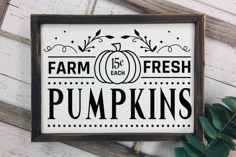 Farm Fresh Pumpkins Cut File, Fall Sign Sign SVG SVG CraftLabSVG 