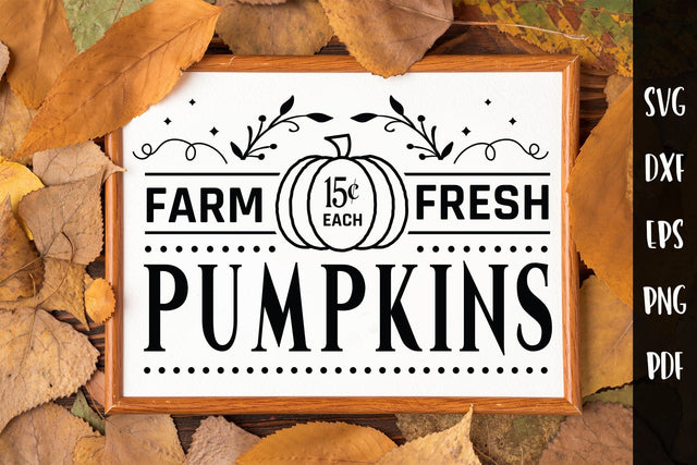 Farm Fresh Pumpkins Cut File, Fall Sign Sign SVG SVG CraftLabSVG 
