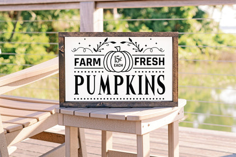 Farm Fresh Pumpkins Cut File, Fall Sign Sign SVG SVG CraftLabSVG 