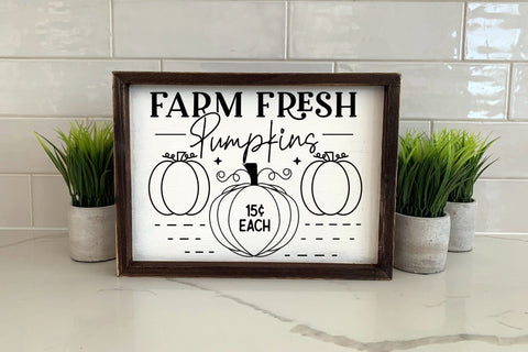 Farm Fresh Pumpkins - Fall Farmhouse Sign SVG SVG CraftLabSVG 