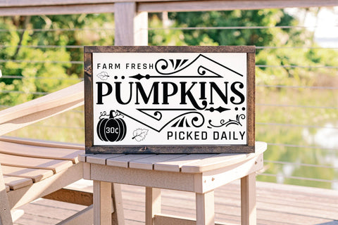 Farm Fresh Pumpkins - Fall Sign Making SVG SVG CraftLabSVG 