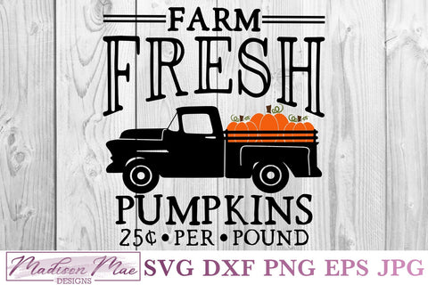 Farm Fresh Pumpkins, Fall SVG SVG Madison Mae Designs 