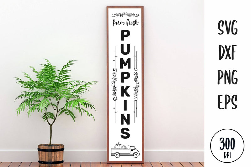 Farm Fresh Pumpkins Porch Sign SVG SVG futivesvg 