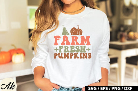 Farm fresh pumpkins Retro SVG SVG akazaddesign 