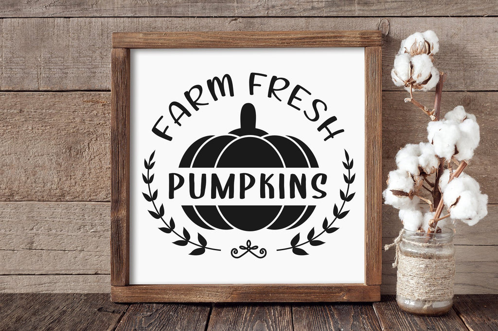 Farm Fresh Pumpkins Sign SVG PNG - So Fontsy