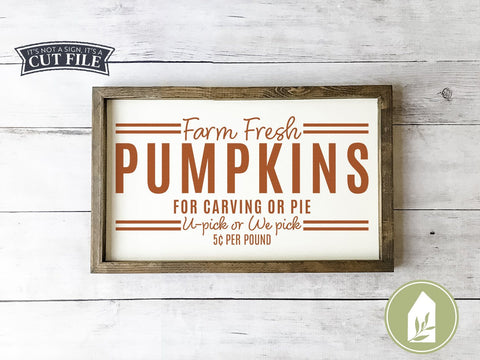 Farm Fresh Pumpkins SVG | Autumn SVG | Farmhouse Sign Design SVG LilleJuniper 