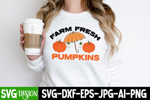 Farm Fresh Pumpkins SVG Cut File, Farm Fresh Pumpkins SVG Cutting Files, Farm Fresh Pumpkins Sublimation Design, Farm Fresh Pumpkins PNG SVG BlackCatsMedia 