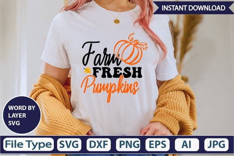 Farm Fresh Pumpkins SVG Cut File SVG DesignPlante 503 