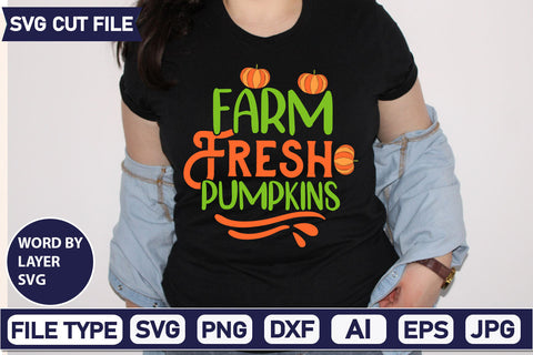 Farm Fresh Pumpkins SVG Cut File SVG DesignPlante 503 