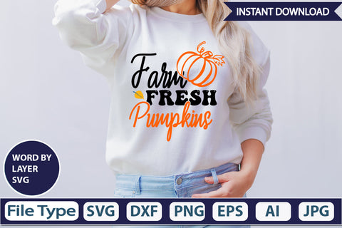 Farm Fresh Pumpkins SVG Cut File SVG DesignPlante 503 