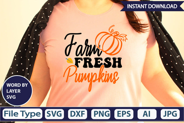 Farm Fresh Pumpkins SVG Cut File SVG DesignPlante 503 