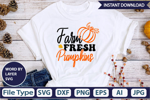 Farm Fresh Pumpkins SVG Cut File SVG DesignPlante 503 