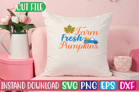 Farm Fresh Pumpkins SVG Cut File SVGs, Quotes and Sayings, Food & Drink, Holiday,On Sale, SVG Studio Innate 
