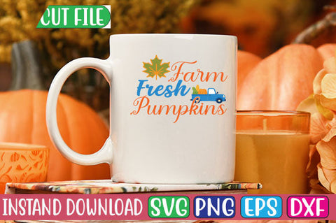 Farm Fresh Pumpkins SVG Cut File SVGs, Quotes and Sayings, Food & Drink, Holiday,On Sale, SVG Studio Innate 