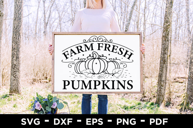 Farm Fresh Pumpkins SVG | Fall Sign SVG SVG CraftLabSVG 
