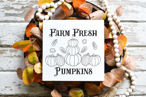 Farm Fresh Pumpkins SVG I Fall Door Sign SVG I Fall SVG SVG Happy Printables Club 