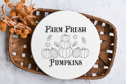 Farm Fresh Pumpkins SVG I Fall Door Sign SVG I Fall SVG SVG Happy Printables Club 