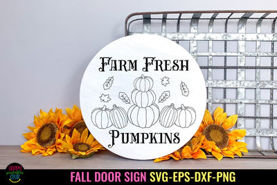 Farm Fresh Pumpkins SVG I Fall Door Sign SVG I Fall SVG SVG Happy Printables Club 