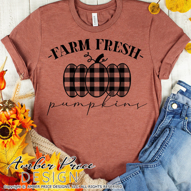 Farm Fresh Pumpkins SVG PNG DXF | Fall SVG Projects | Fall Home Decor SVGs SVG Amber Price Design 
