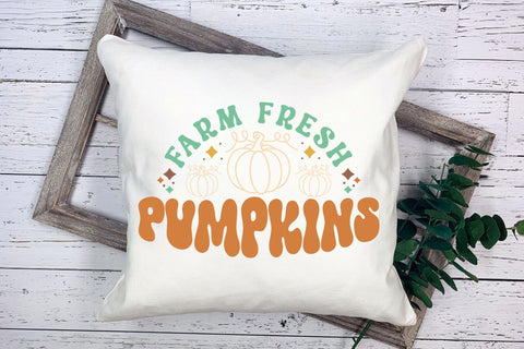 Farm Fresh Pumpkins SVG - Retro Fall SVG SVG CraftLabSVG 