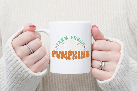 Farm Fresh Pumpkins SVG - Retro Fall SVG SVG CraftLabSVG 