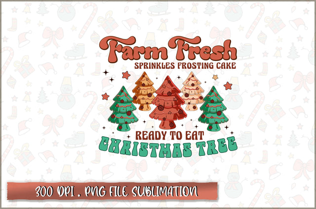 Farm fresh sprinkles frosting cake ready to eat christmas tree Sublimation SVG Shetara Begum 