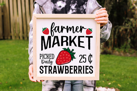 Farm Fresh Strawberries Sign Svg Bundle SVG Regulrcrative 
