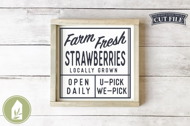 Farm Fresh Strawberries SVG | Summer SVG SVG LilleJuniper 