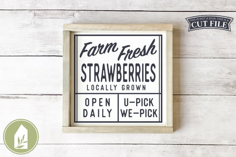 Farm Fresh Strawberries SVG | Summer SVG SVG LilleJuniper 