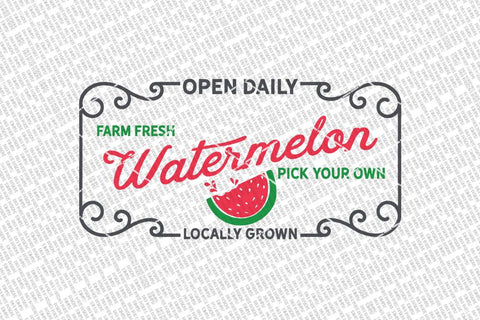Farm Fresh Watermelon SVG | Farmhouse Sign | DXF and more SVG Diva Watts Designs 