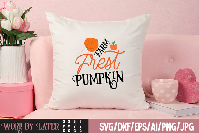 Farm Frest Pumpkin SVG Cut File SVG BlackCatsMedia 