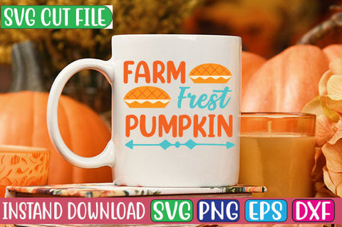 Farm Frest Pumpkin SVG Cut File SVGs, Quotes and Sayings, Food & Drink, Holiday,On Sale, SVG Studio Innate 