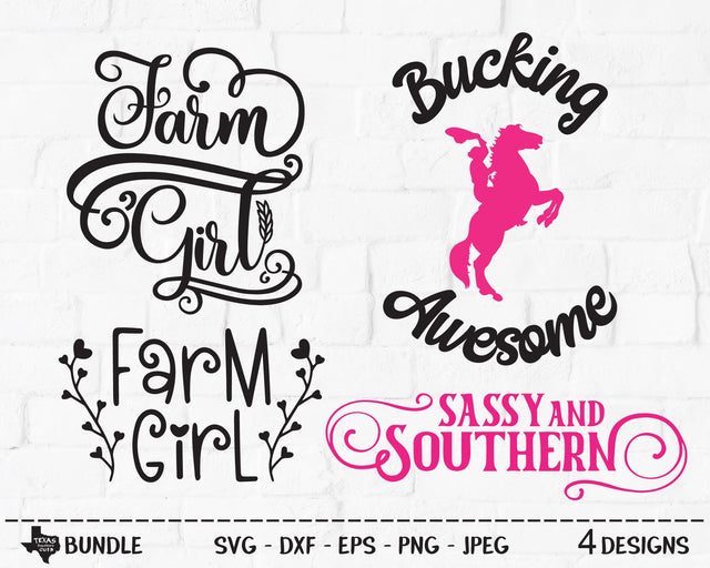 Farm Girl Bundle | Country SVG SVG Texas Southern Cuts 