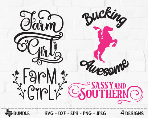 Farm Girl Bundle | Country SVG SVG Texas Southern Cuts 