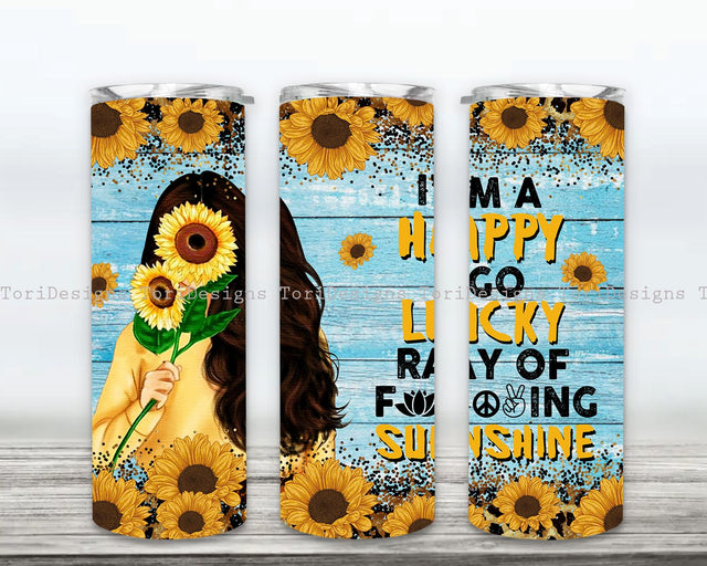 Farm Girl Hippie 20oz Skinny Tumbler Sublimation Wrap Seamless Designs for Straight and Tapered Tumbler Sublimation ToriDesigns 