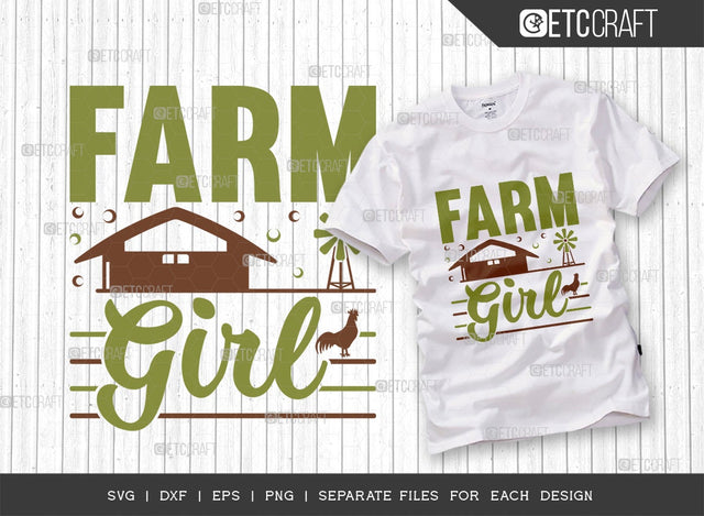 Farm Girl Svg Cut File | Little Farmer Svg | Farm Svg | Future Farmer Svg | Farmer Life Svg | Farmhouse Svg | Farming Svg | Quote Design SVG ETC Craft 