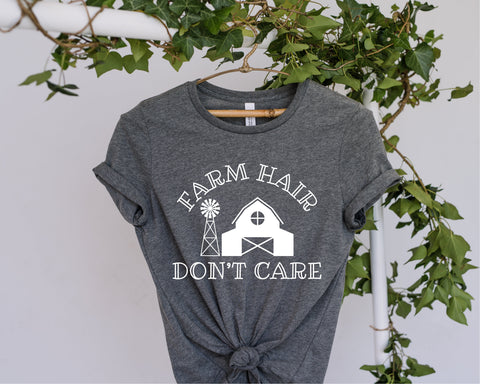 Farm hair don't care SVG, Farm girl SVG, Farmhouse svg, Farm mom svg, Farmer svg, Farm life svg, Digital file SVG Fauz 
